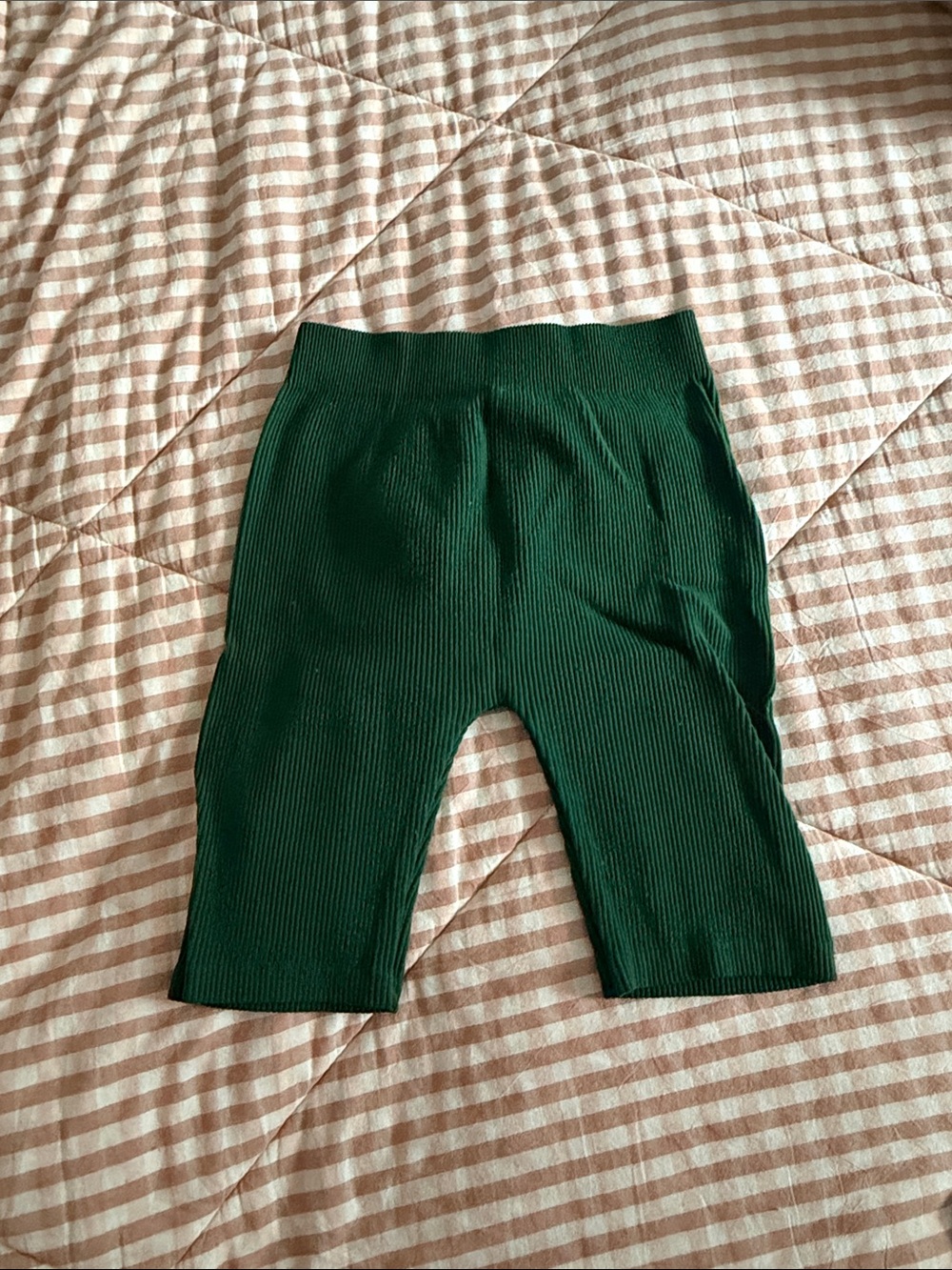 Zara Ribbed Forest Green Shorts